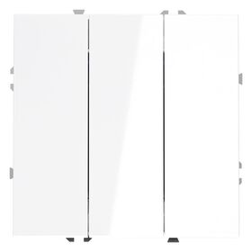 Выключатель трехклавишный S70 (белый глянцевый) / Voltum VLS030101