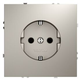 Розетка с заземлением S70 (кашемир) / Voltum VLS040103