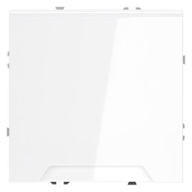 Розетка с заземлением, защитными шторками и крышкой S70 (белый глянцевый) / Voltum VLS040301