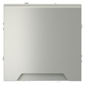 Розетка с заземлением, защитными шторками и крышкой S70 (сталь) / Voltum VLS040305