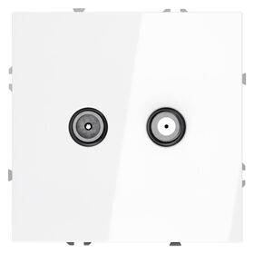 Розетка телевизионная оконечная TV+SAT S70 (белый глянцевый) / Voltum VLS060401