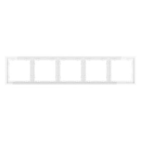 Рамка пластиковая на 5 постов S70 (белый глянцевый) / Voltum VLS100501