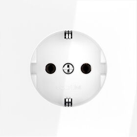 Розетка с заземлением S70 (белый глянцевый) / Voltum VLS040101