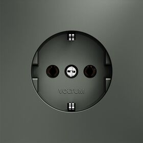 Розетка с заземлением S70 (титан) / Voltum VLS040106