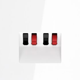 Розетка акустическая 4-местная S70 (белый глянцевый) / Voltum VLS060301