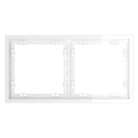 Рамка пластиковая на 2 поста S70 (белый глянцевый) / Voltum VLS100201