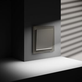 Выключатель одноклавишный с подсветкой S70 (шелк) / Voltum VLS010204