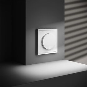 Светорегулятор поворотно-нажимной 600 Вт S70 (белый глянцевый) / Voltum VLS070301