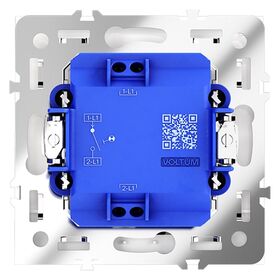 Выключатель одноклавишный с подсветкой S70 (белый глянцевый) / Voltum VLS010201