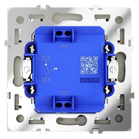 Выключатель одноклавишный с подсветкой S70 (сталь) / Voltum VLS010205