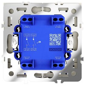 Выключатель двухклавишный с подсветкой S70 (шелк) / Voltum VLS020204