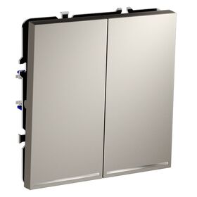 Проходной переключатель двухклавишный с подсветкой S70 (кашемир) / Voltum VLS020403