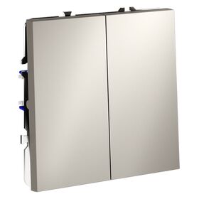 Выключатель с самовозвратом двухклавишный S70 (кашемир) / Voltum VLS020603