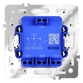 Выключатель трехклавишный S70 (белый глянцевый) / Voltum VLS030101