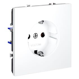 Розетка с заземлением S70 (белый матовый) / Voltum VLS040102