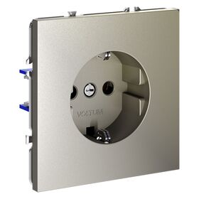 Розетка с заземлением S70 (шелк) / Voltum VLS040104