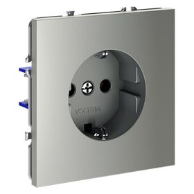 Розетка с заземлением S70 (сталь) / Voltum VLS040105