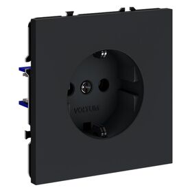 Розетка с заземлением S70 (графит) / Voltum VLS040107