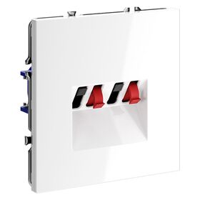 Розетка акустическая 4-местная S70 (белый глянцевый) / Voltum VLS060301