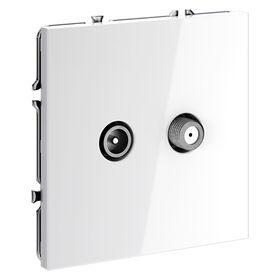 Розетка телевизионная оконечная TV+SAT S70 (белый глянцевый) / Voltum VLS060401