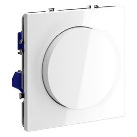 Светорегулятор поворотно-нажимной 600 Вт S70 (белый глянцевый) / Voltum VLS070301