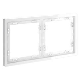 Рамка пластиковая на 2 поста S70 (белый глянцевый) / Voltum VLS100201