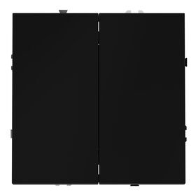 Перекрестный переключатель двухклавишный S70 (черный матовый) / Voltum VLS020508