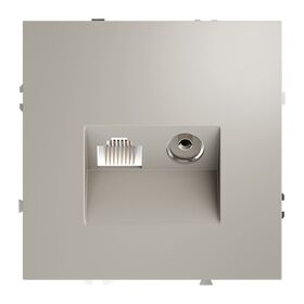 Розетка телевизионная TV+RJ45 кат. 6 S70 (кашемир) / Voltum VLS060703