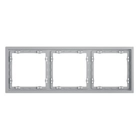 Рамка пластиковая на 3 поста S70 (серый) / Voltum VLS100316