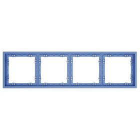 Рамка пластиковая на 4 поста S70 (деним) / Voltum VLS100415