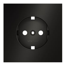 Накладка для розетки с заземлением S70 Metal (антрацит) / Voltum VLSM000612