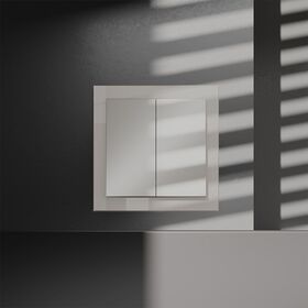 Перекрестный переключатель двухклавишный S70 (кашемир) / Voltum VLS020503