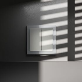 Перекрестный переключатель двухклавишный S70 (сталь) / Voltum VLS020505