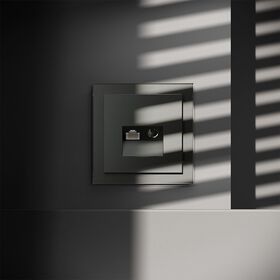 Розетка телевизионная TV+RJ45 кат. 6 S70 (титан) / Voltum VLS060706