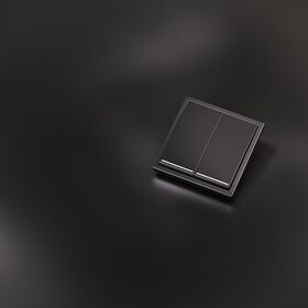 Клавиши для выключателя/переключателя двухклавишного с подсветкой S70 Metal (антрацит) / Voltum VLSM000412