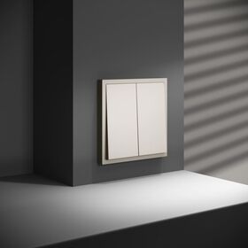 Перекрестный переключатель двухклавишный S70 (кашемир) / Voltum VLS020503