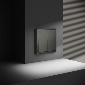 Перекрестный переключатель двухклавишный S70 (титан) / Voltum VLS020506