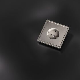 Накладка для розетки с заземлением S70 Metal (никель) / Voltum VLSM000611