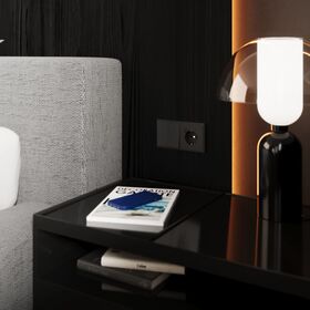 Перекрестный переключатель двухклавишный S70 (черный матовый) / Voltum VLS020508