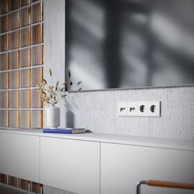 Розетка телевизионная TV+RJ45 кат. 6 S70 (сталь) / Voltum VLS060705