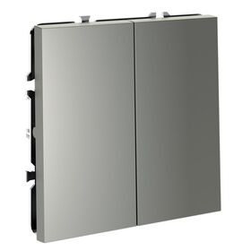 Перекрестный переключатель двухклавишный S70 (сталь) / Voltum VLS020505