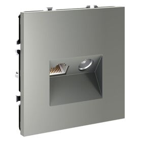 Розетка телевизионная TV+RJ45 кат. 6 S70 (сталь) / Voltum VLS060705