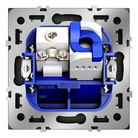 Розетка телевизионная TV+RJ45 кат. 6 S70 (сталь) / Voltum VLS060705