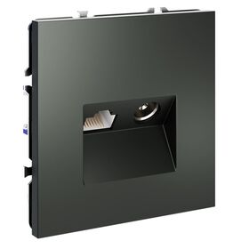 Розетка телевизионная TV+RJ45 кат. 6 S70 (титан) / Voltum VLS060706