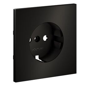 Накладка для розетки с заземлением S70 Metal (антрацит) / Voltum VLSM000612