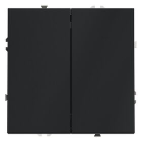 Выключатель двухклавишный S70 (графит) / Voltum VLS020107