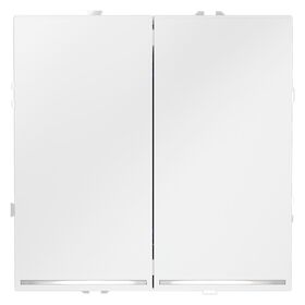 Выключатель двухклавишный с подсветкой S70 (белый матовый) / Voltum VLS020202