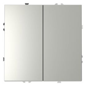 Проходной переключатель двухклавишный S70 (сталь) / Voltum VLS020305