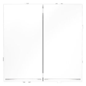 Проходной переключатель двухклавишный с подсветкой S70 (белый матовый) / Voltum VLS020402