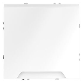 Розетка с заземлением, защитными шторками и крышкой S70 (белый матовый) / Voltum VLS040302